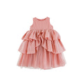 Pink Tiered Ruffle Party Dress