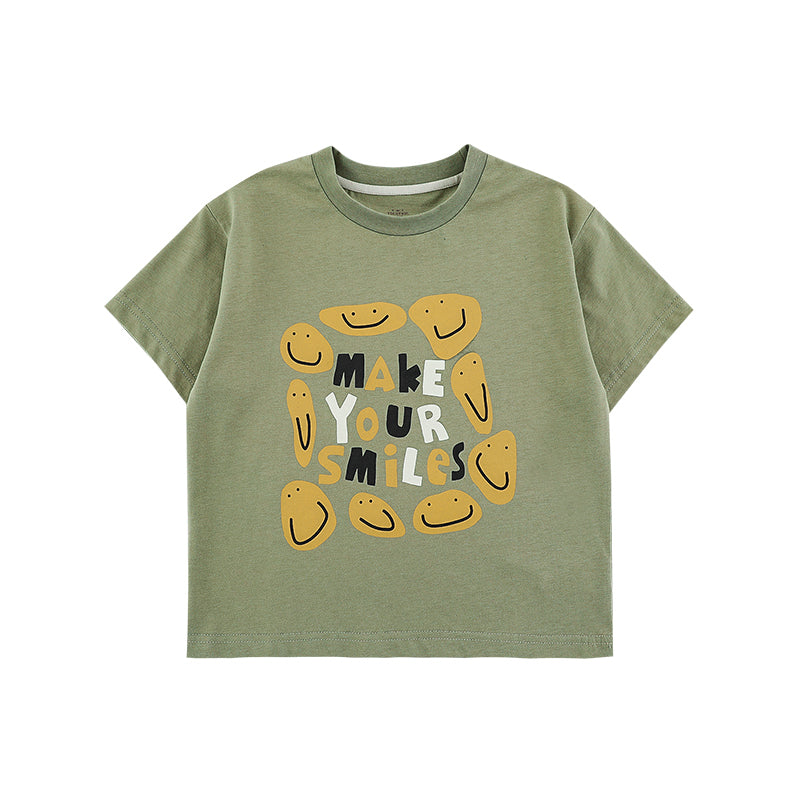 Green Boys Short-sleeves Graphic tee