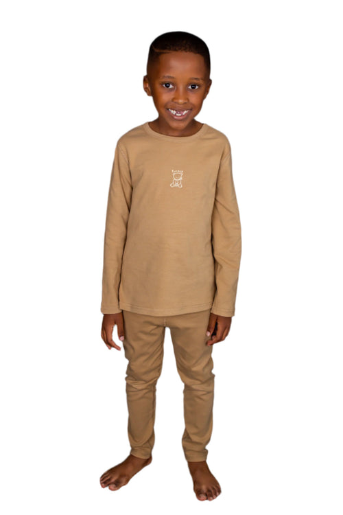 Boys' Khaki Pyjama Set