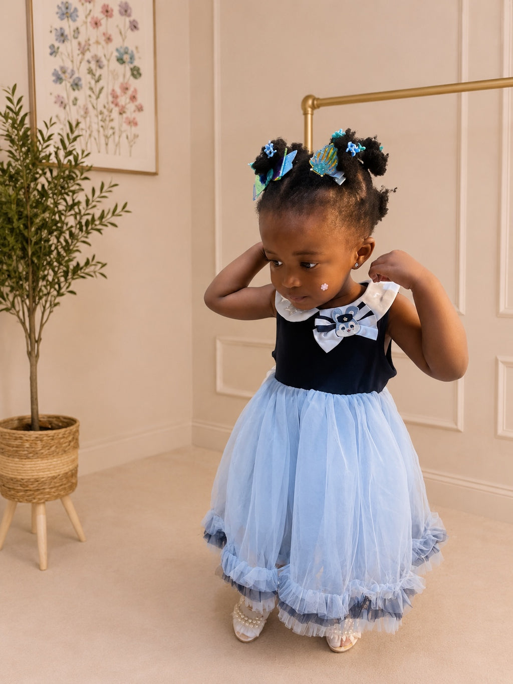 Little Detective Tulle Skater Dress