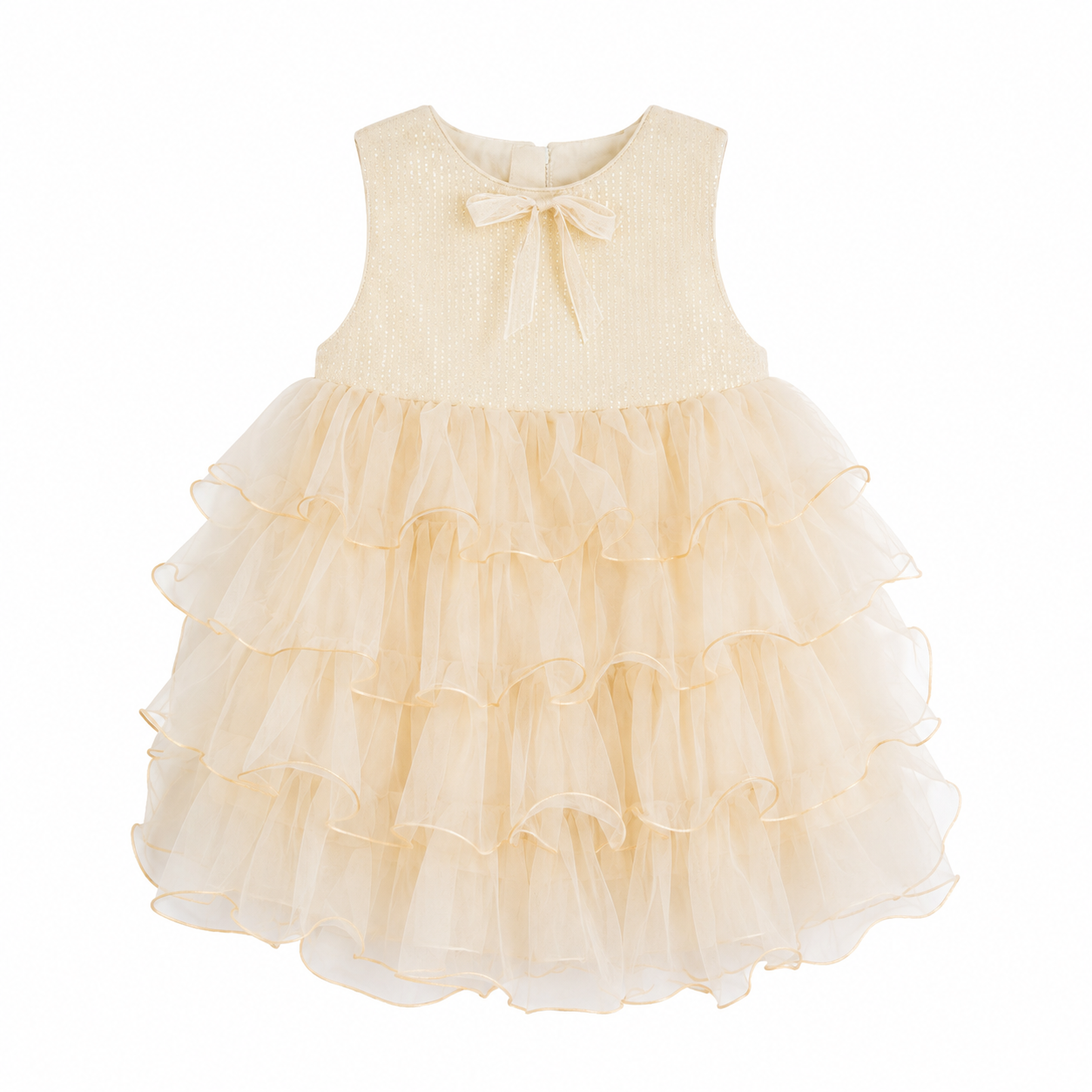 Pearl Glow Sequin Tulle Dress
