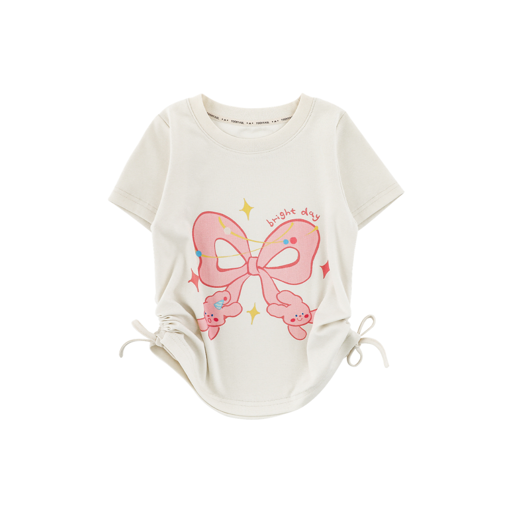 Pretty Bow Cargo Set – Pink & Cream