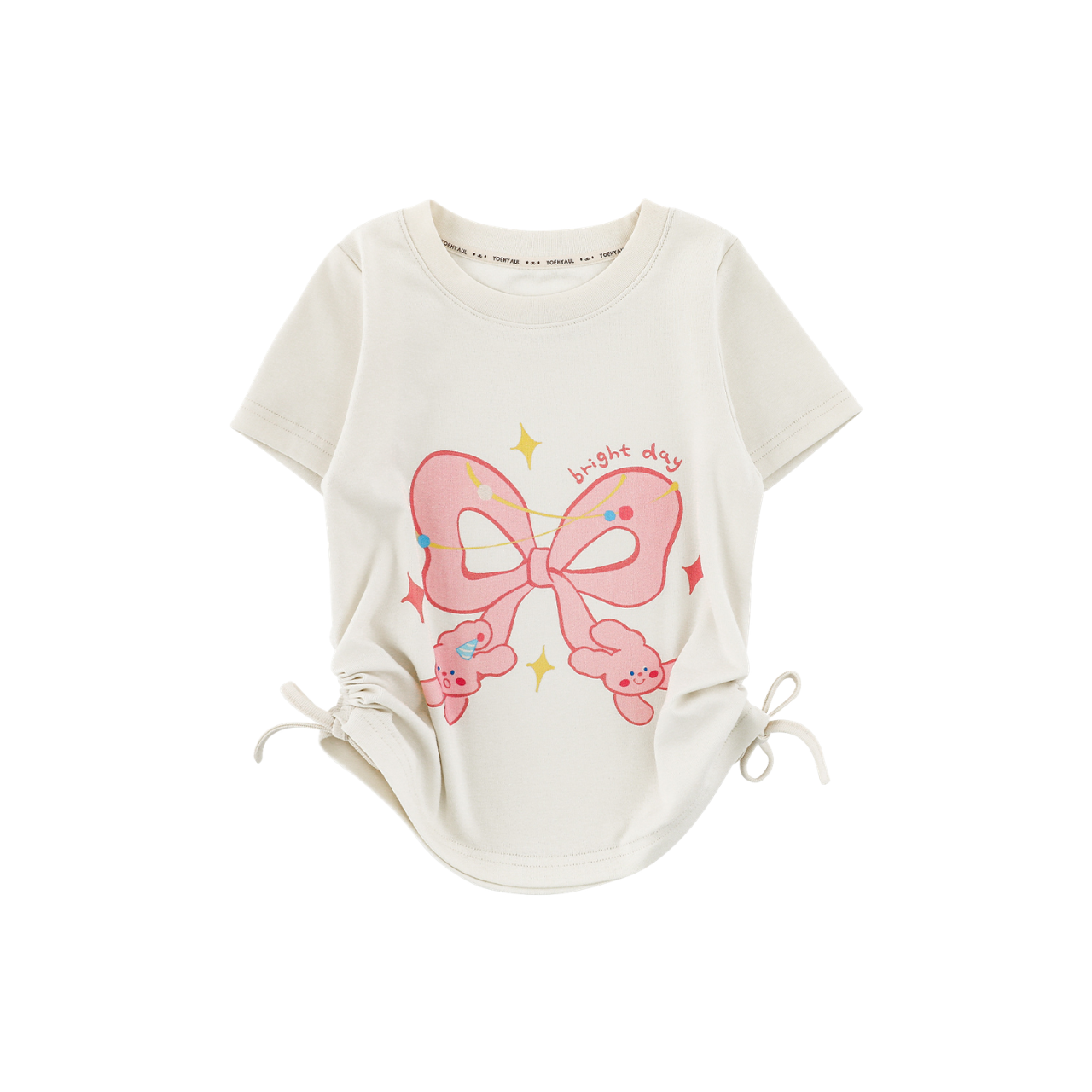 Pretty Bow Cargo Set – Pink & Cream