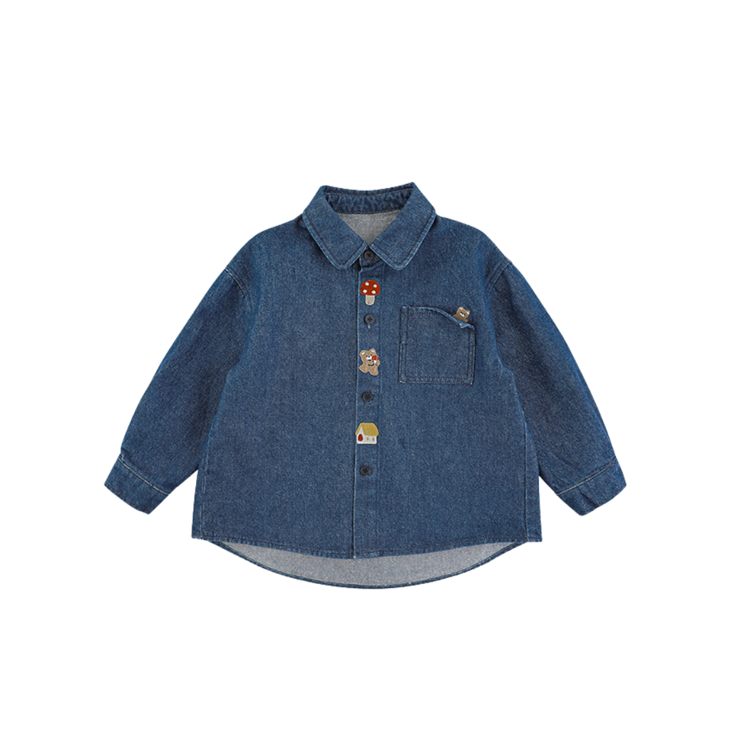 Girls' Cargo Pants Set – Denim Shirt & Pocket Trousers – Stylish & Comfortable Outfit for Kids